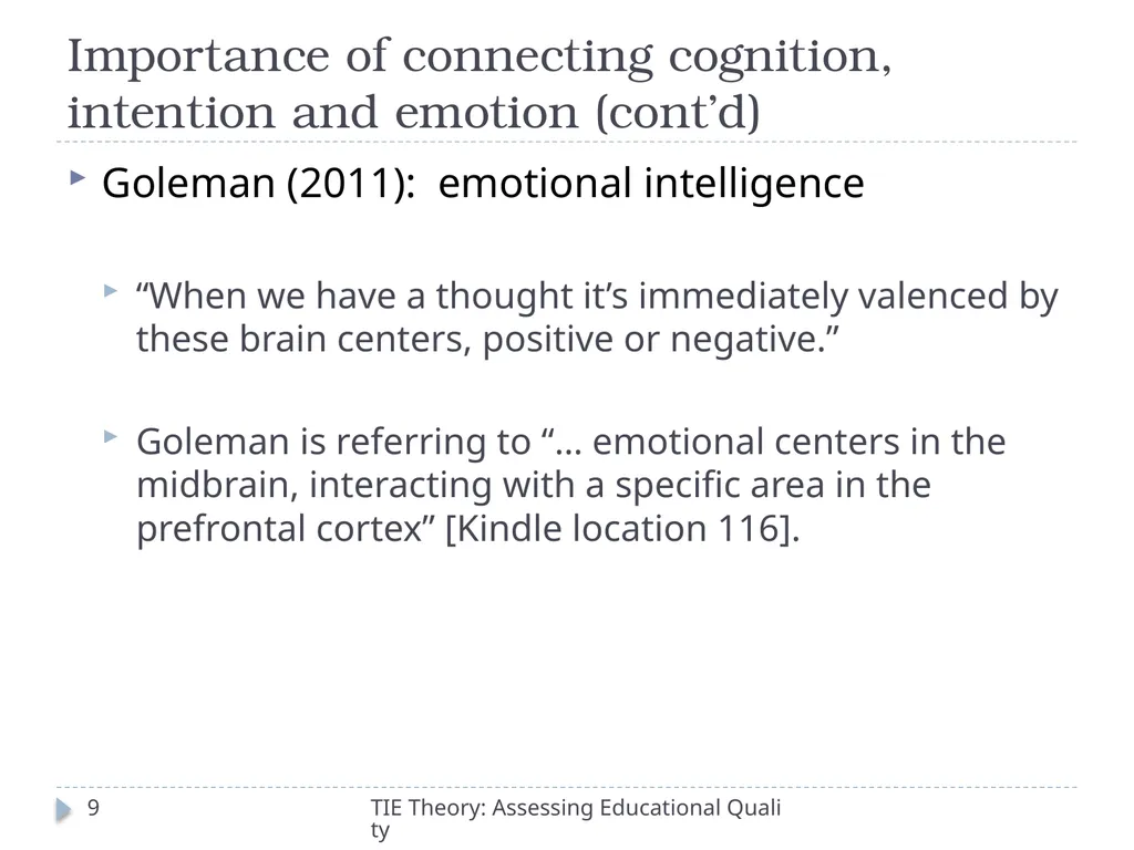 The Theory of Totally Integrated Education: - slide 9 of 29