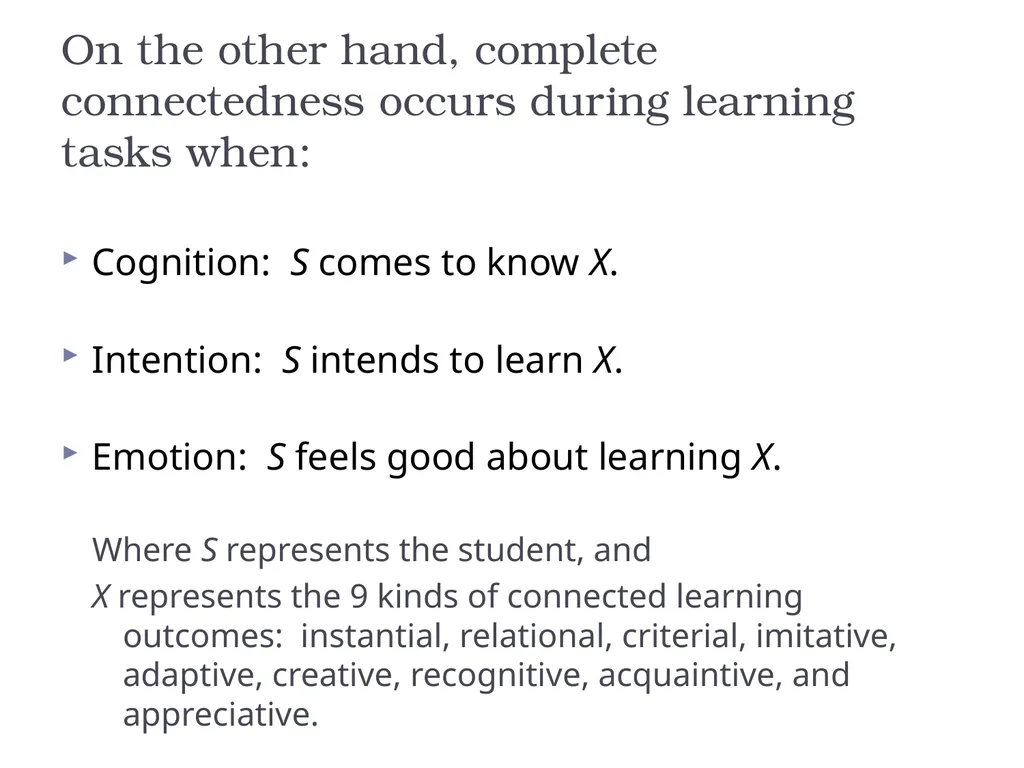 The Theory of Totally Integrated Education: - slide 11 of 29