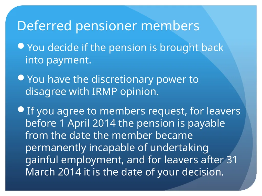 Understanding… Local Government Pension Scheme Ill - slide 43 of 50