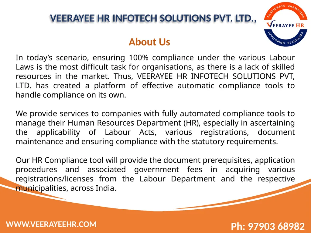 VEERAYEE HR INFOTECH SOLUTIONS PVT. LTD., - slide 2 of 27