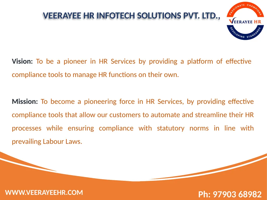 VEERAYEE HR INFOTECH SOLUTIONS PVT. LTD., - slide 1 of 27