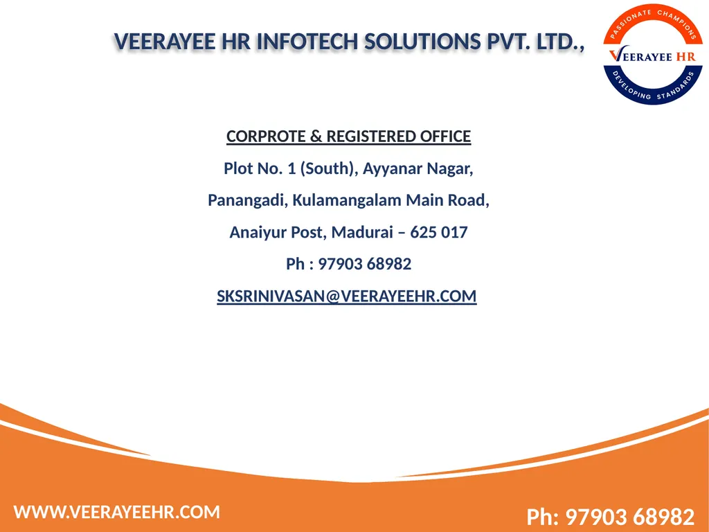 VEERAYEE HR INFOTECH SOLUTIONS PVT. LTD., - slide 23 of 27