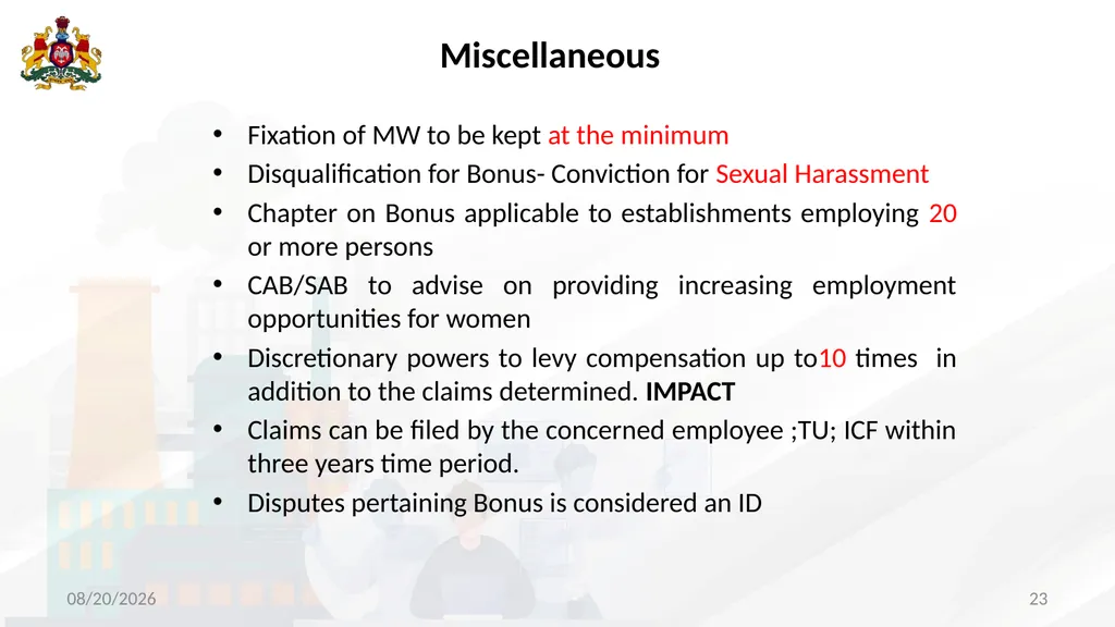 The salient features and implementation of The - slide 23 of 42