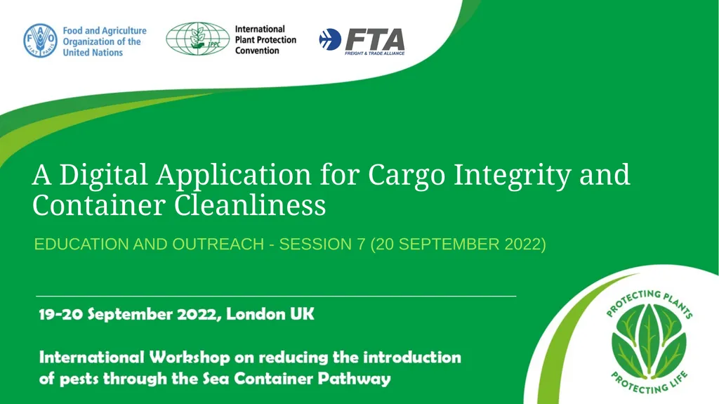 A Digital Application for Cargo Integrity and - slide 1 of 9