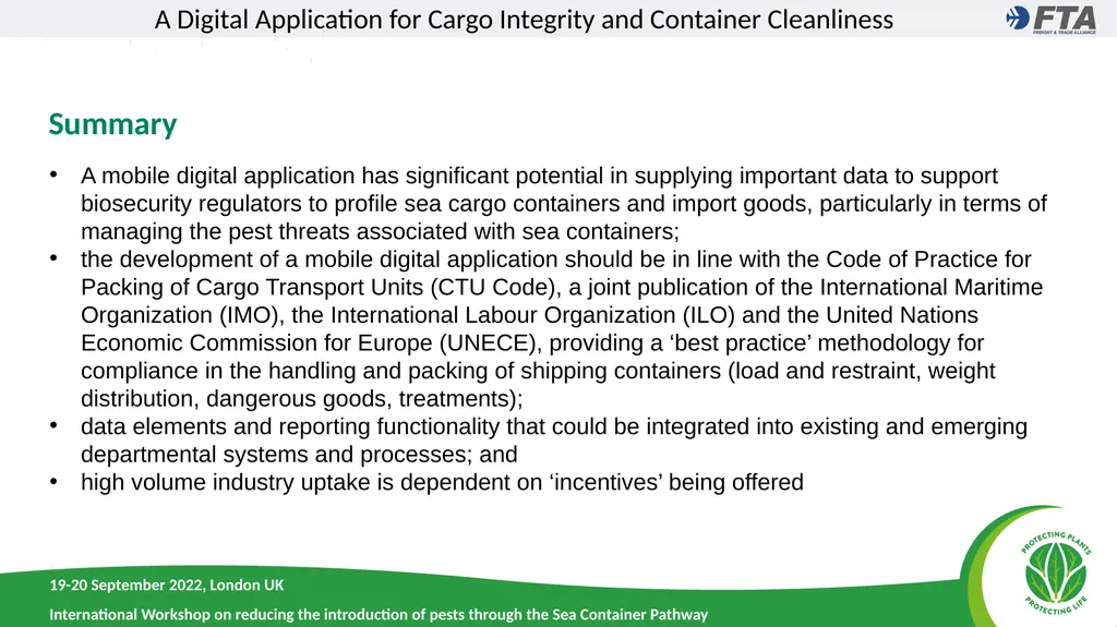 A Digital Application for Cargo Integrity and - slide 8 of 9