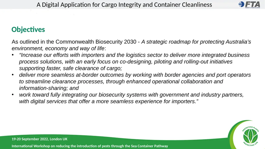 A Digital Application for Cargo Integrity and - slide 2 of 9