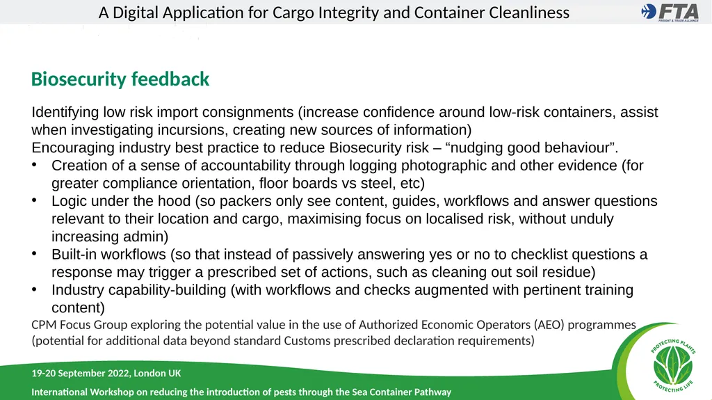 A Digital Application for Cargo Integrity and - slide 6 of 9