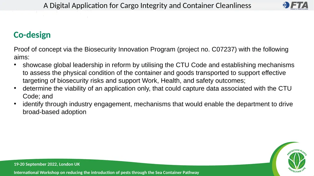 A Digital Application for Cargo Integrity and - slide 3 of 9