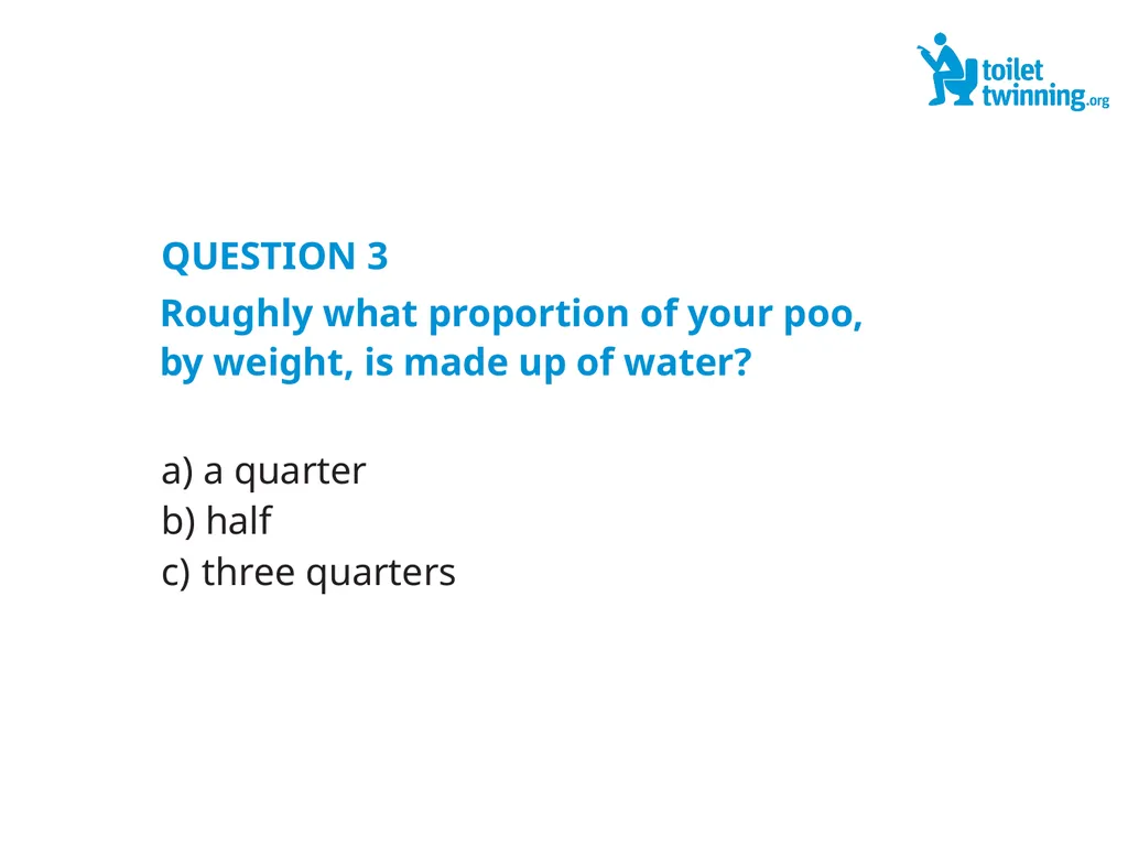Toilet Twinning QUIZ QUESTION 1 Over a lifetime, - slide 6 of 31