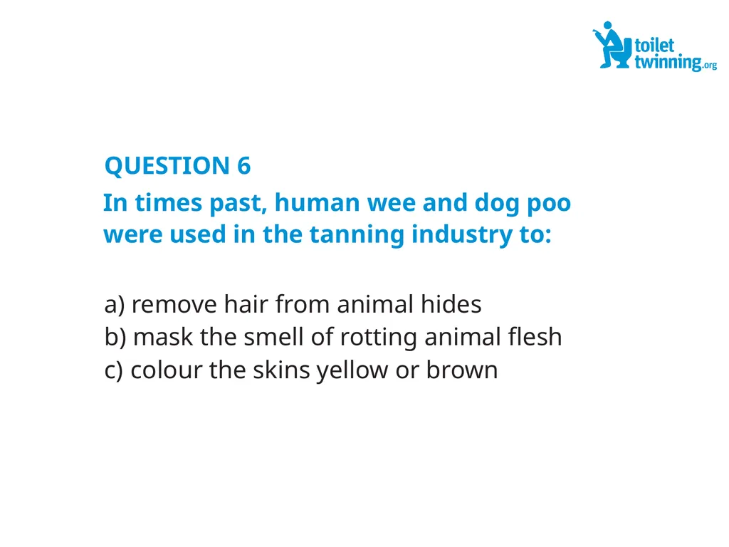 Toilet Twinning QUIZ QUESTION 1 Over a lifetime, - slide 12 of 31