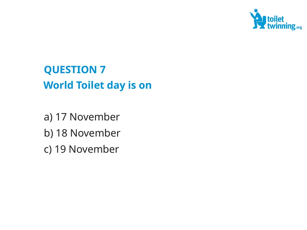 Toilet Twinning QUIZ QUESTION 1 Over a lifetime, - slide 14 of 31