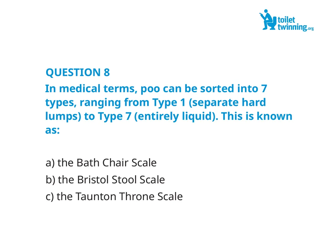 Toilet Twinning QUIZ QUESTION 1 Over a lifetime, - slide 16 of 31
