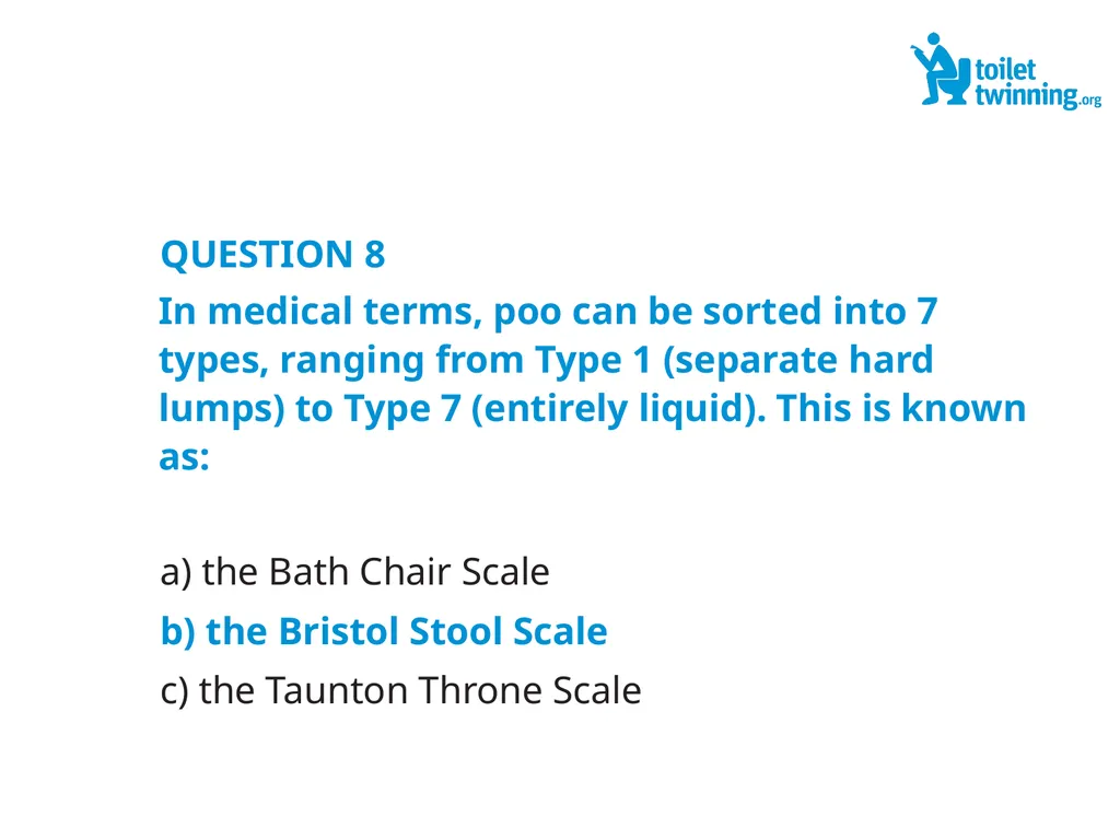 Toilet Twinning QUIZ QUESTION 1 Over a lifetime, - slide 17 of 31