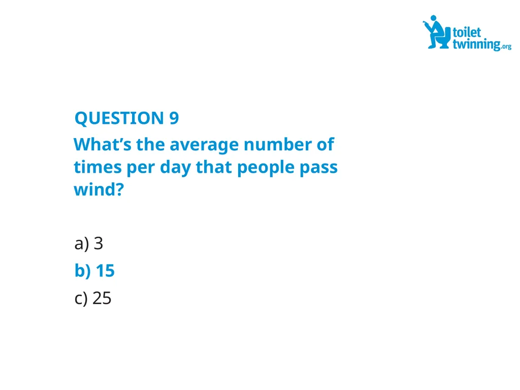 Toilet Twinning QUIZ QUESTION 1 Over a lifetime, - slide 19 of 31