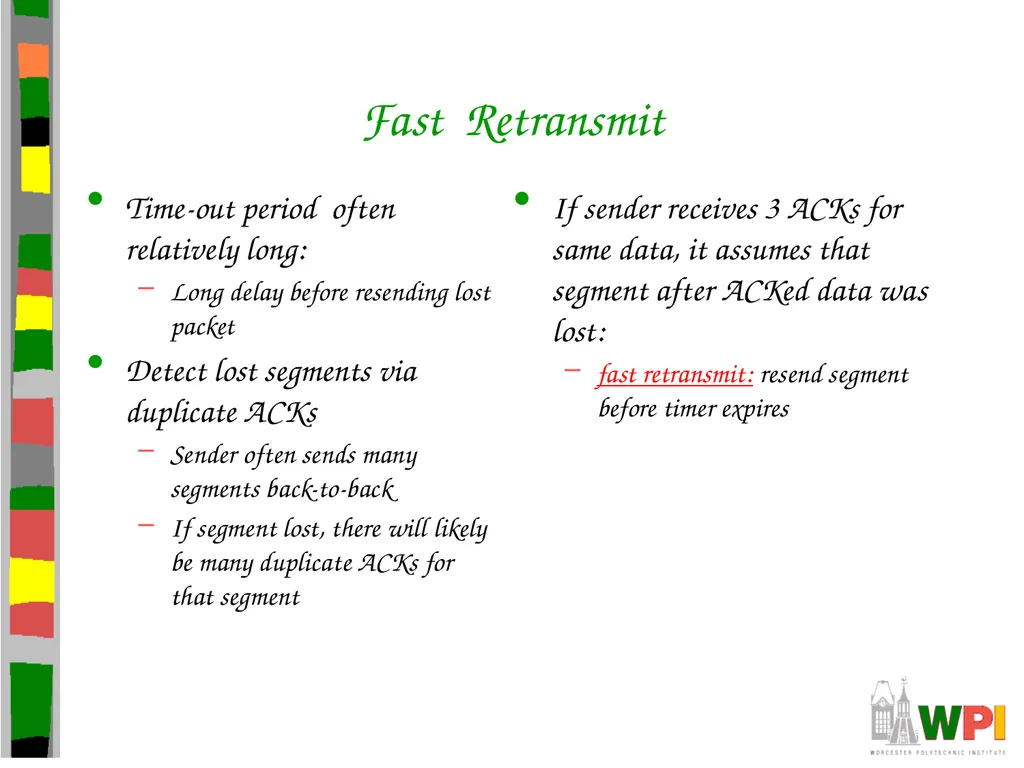 Transport Layer CS 3516 – Computer Networks - slide 72 of 106