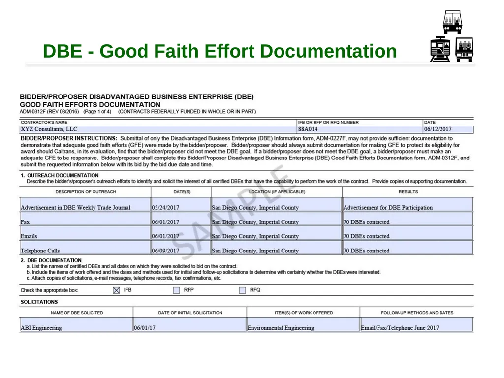 Tips for Evaluating Good Faith Efforts Tim - slide 6 of 24