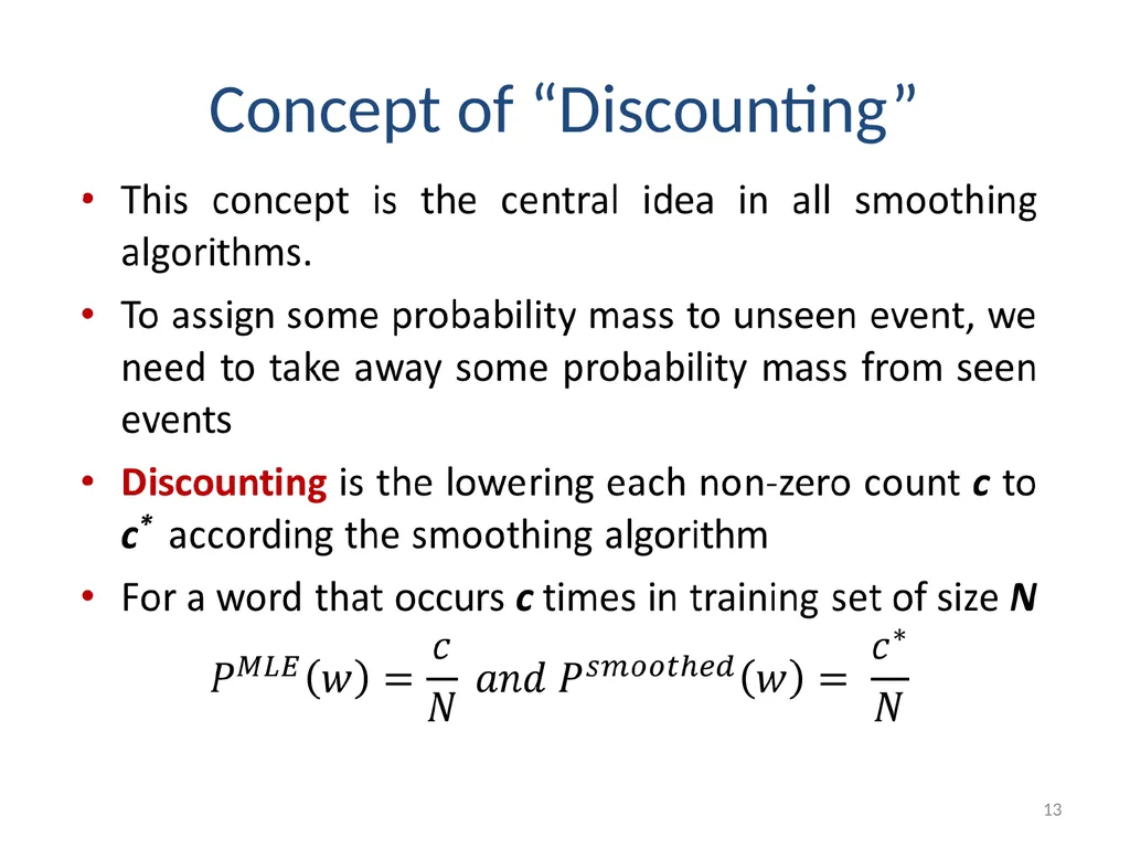 Smoothing Techniques – A Primer Deepak Suyel - slide 13 of 49
