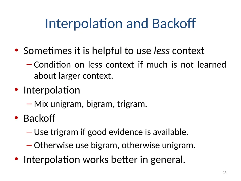 Smoothing Techniques – A Primer Deepak Suyel - slide 28 of 49
