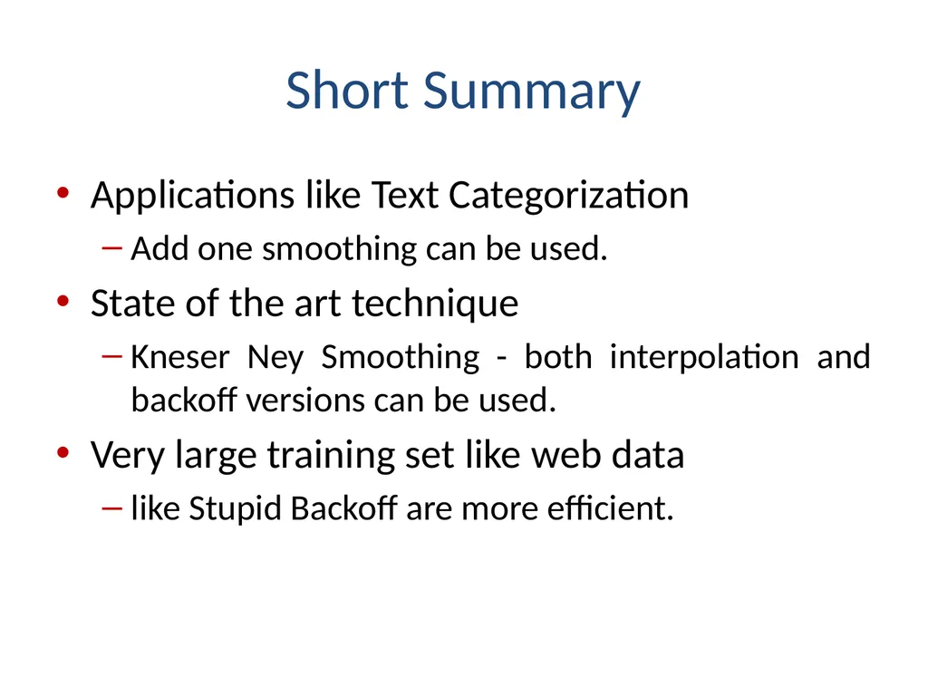 Smoothing Techniques – A Primer Deepak Suyel - slide 45 of 49