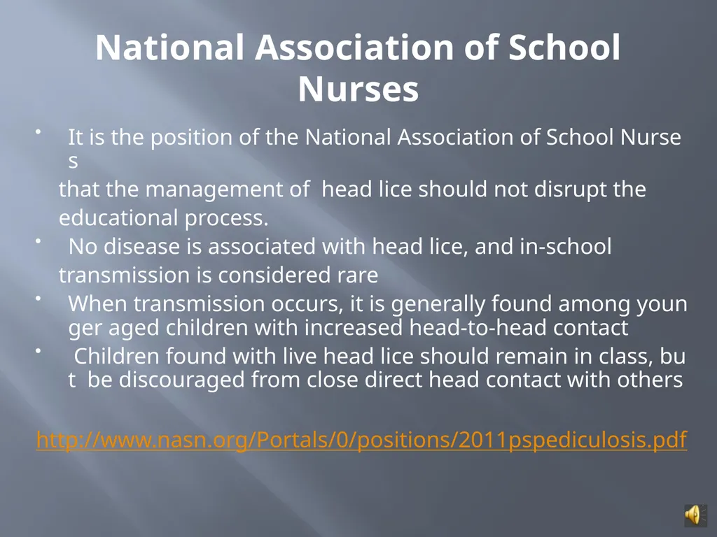 MANAGING HEAD LICE IN THE SCHOOL SETTING A - slide 12 of 22