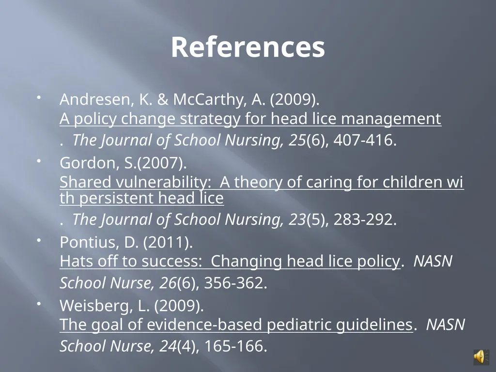 MANAGING HEAD LICE IN THE SCHOOL SETTING A - slide 20 of 22