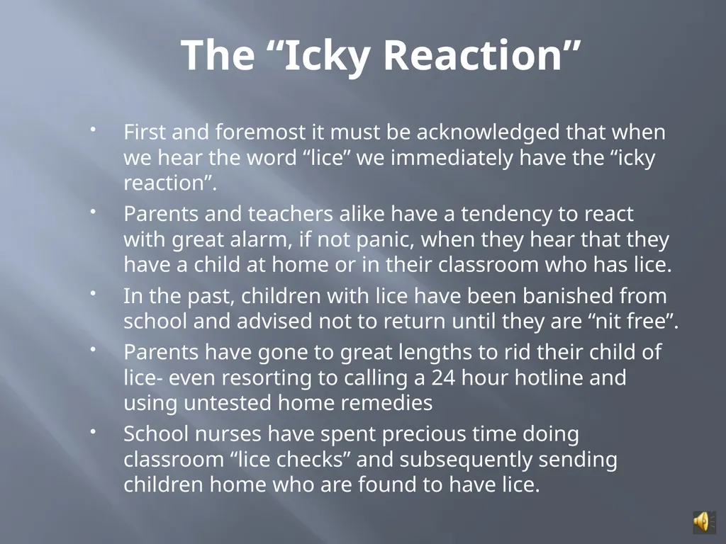 MANAGING HEAD LICE IN THE SCHOOL SETTING A - slide 3 of 22