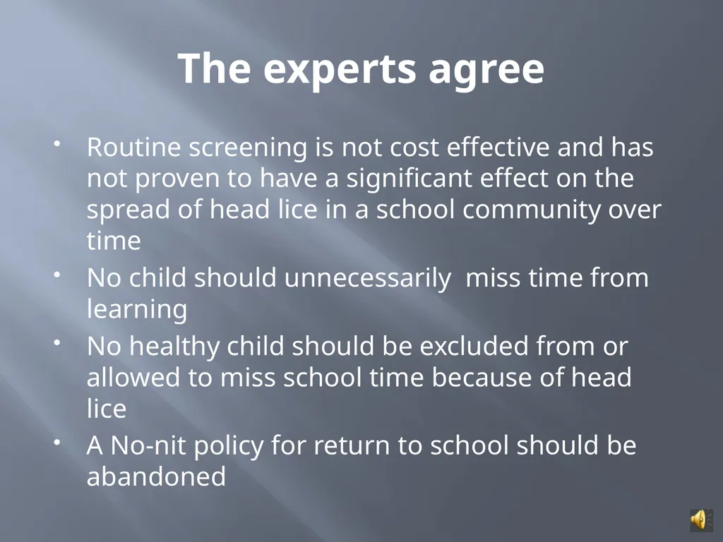 MANAGING HEAD LICE IN THE SCHOOL SETTING A - slide 19 of 22