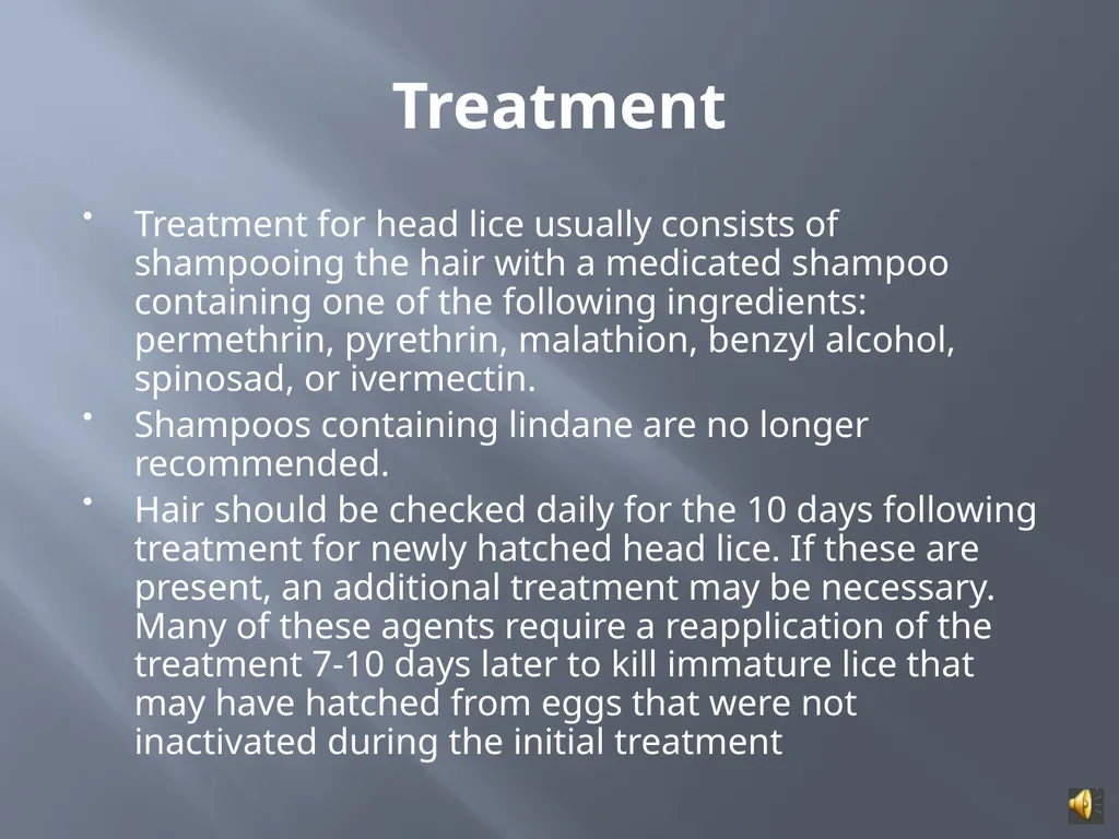 MANAGING HEAD LICE IN THE SCHOOL SETTING A - slide 15 of 22