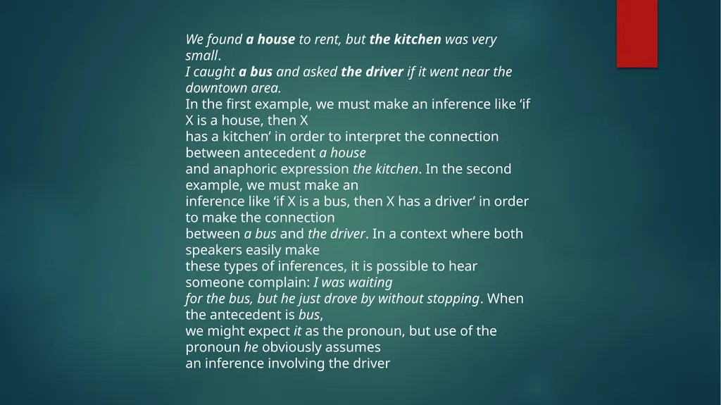 REFERENCE In discussing deixis, we assumed that - slide 9 of 11