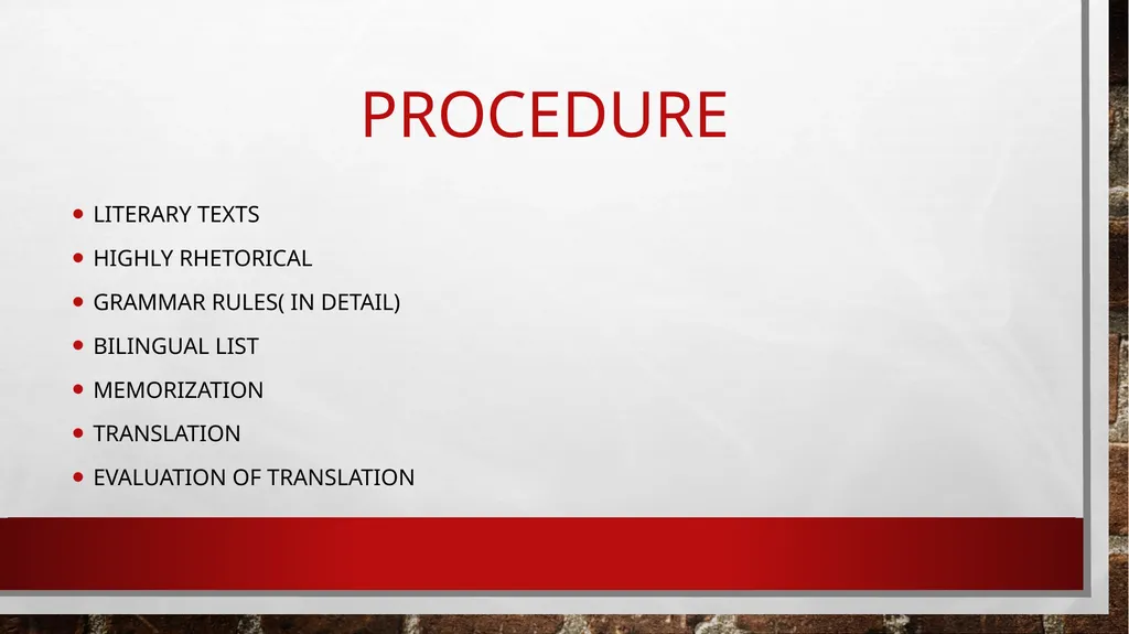 Teaching Methods chronology Advantages and - slide 5 of 6