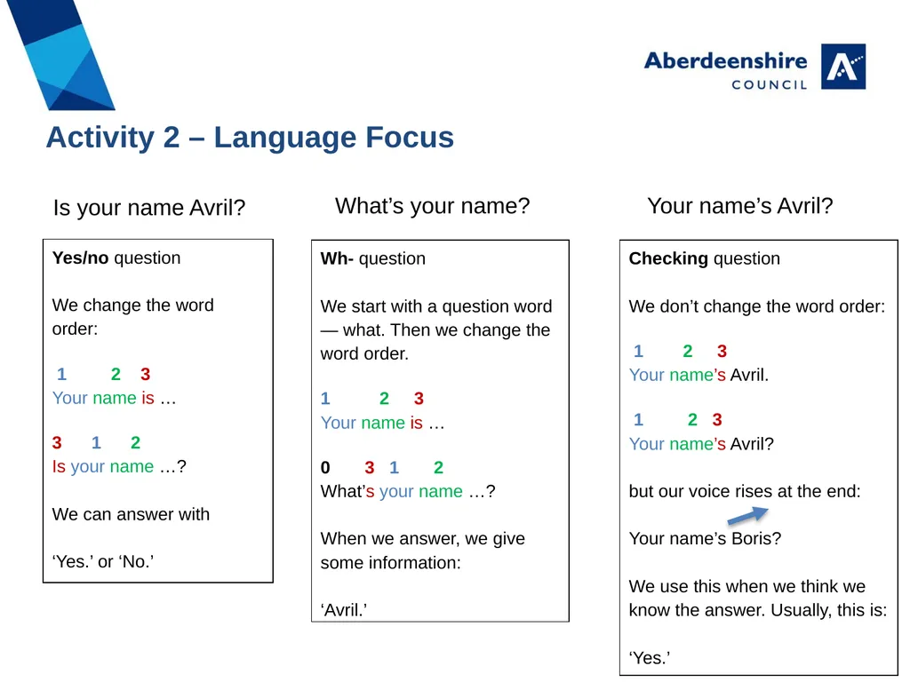Lesson 6 Work Understanding Questions Lesson 06 - slide 7 of 15