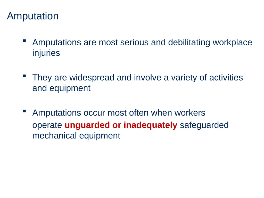 Machine Guarding and Amputation Hazards - slide 10 of 48