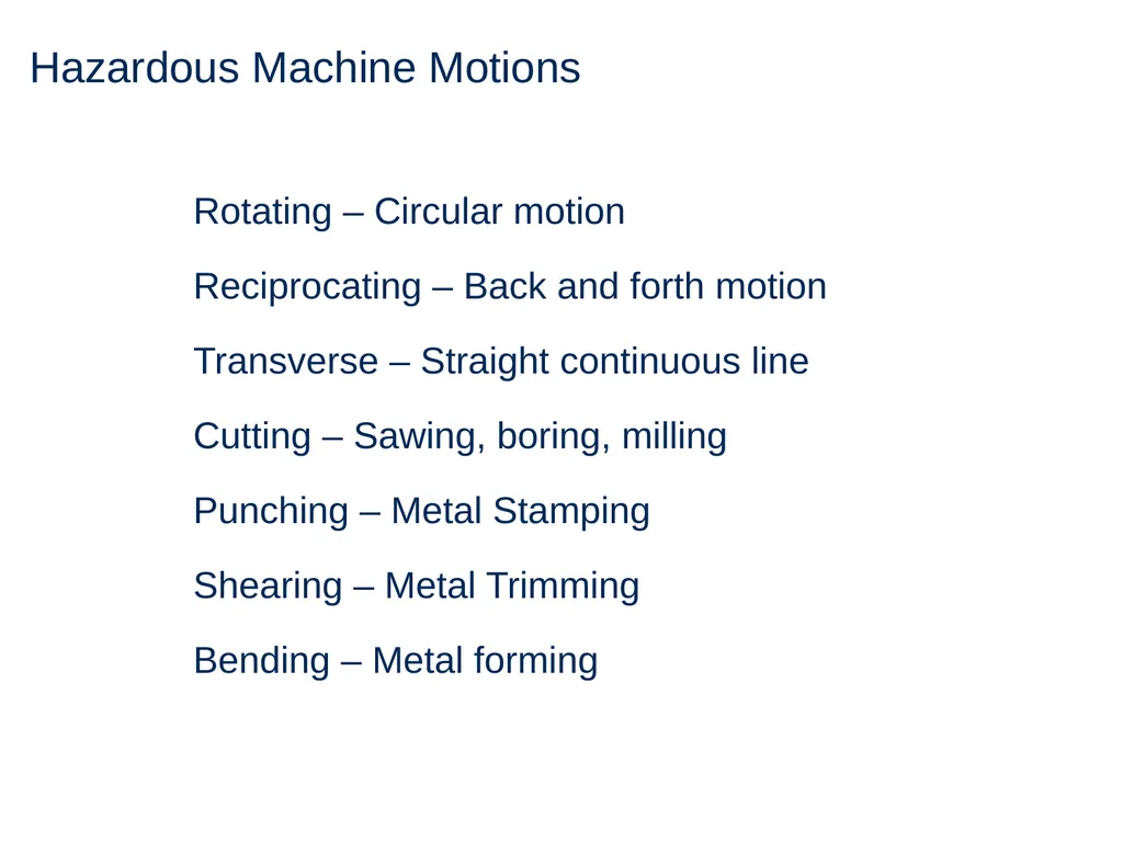 Machine Guarding and Amputation Hazards - slide 8 of 48
