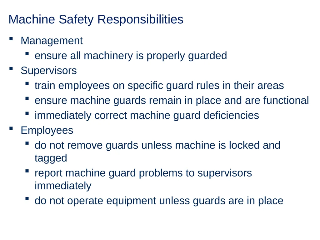 Machine Guarding and Amputation Hazards - slide 42 of 48