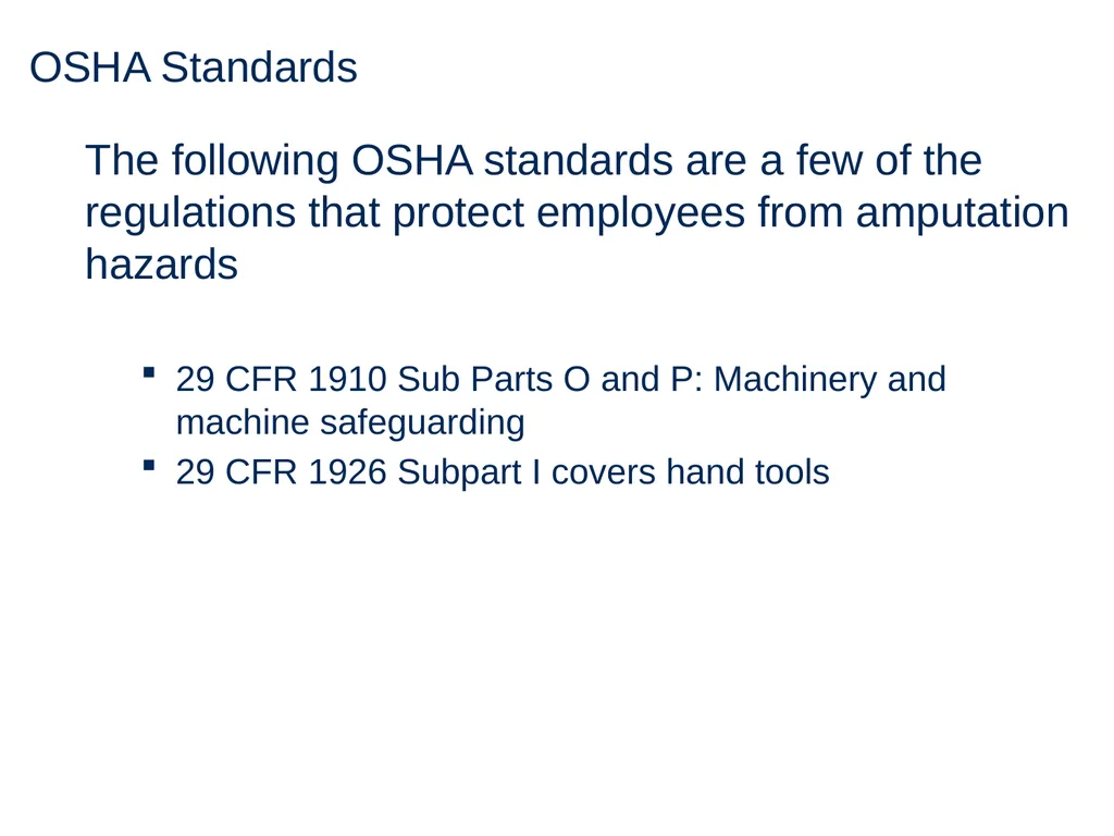 Machine Guarding and Amputation Hazards - slide 44 of 48