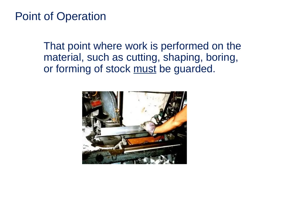 Machine Guarding and Amputation Hazards - slide 20 of 48