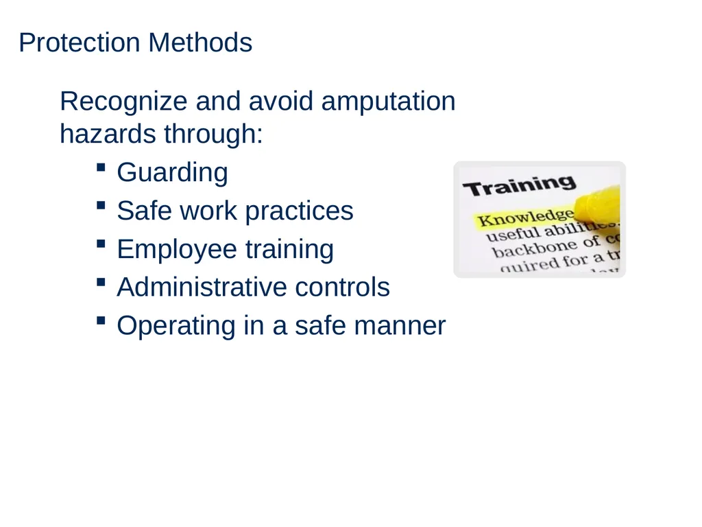Machine Guarding and Amputation Hazards - slide 14 of 48