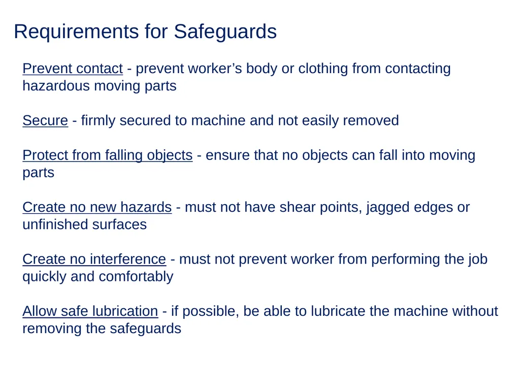 Machine Guarding and Amputation Hazards - slide 18 of 48