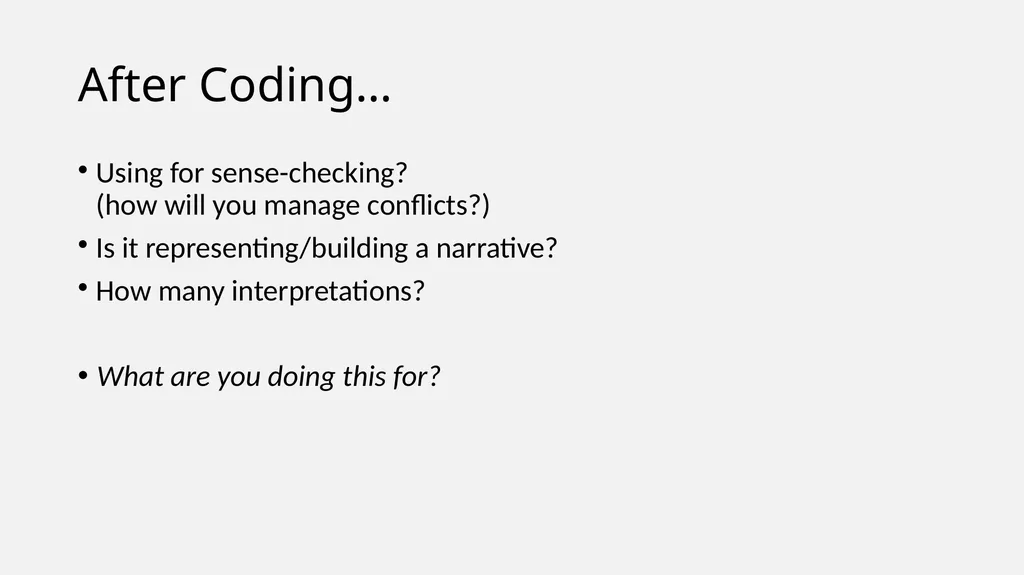 Participatory Analysis and Collaborative Coding - slide 13 of 18