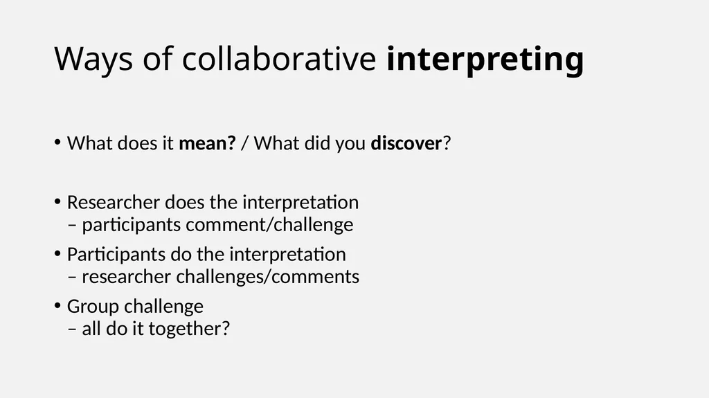 Participatory Analysis and Collaborative Coding - slide 12 of 18