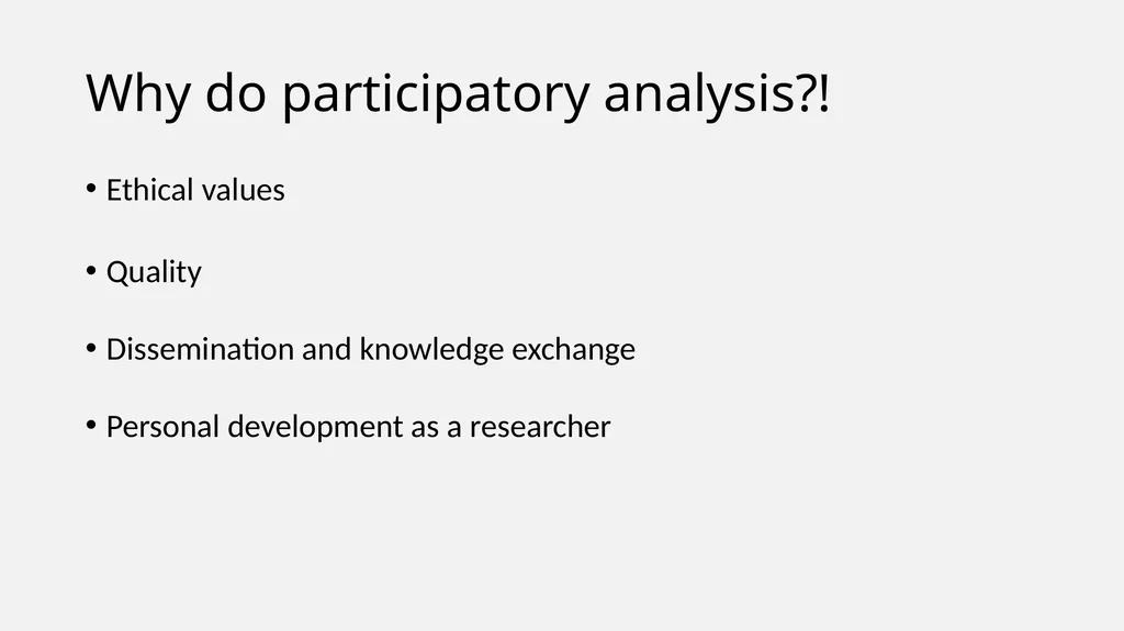 Participatory Analysis and Collaborative Coding - slide 5 of 18