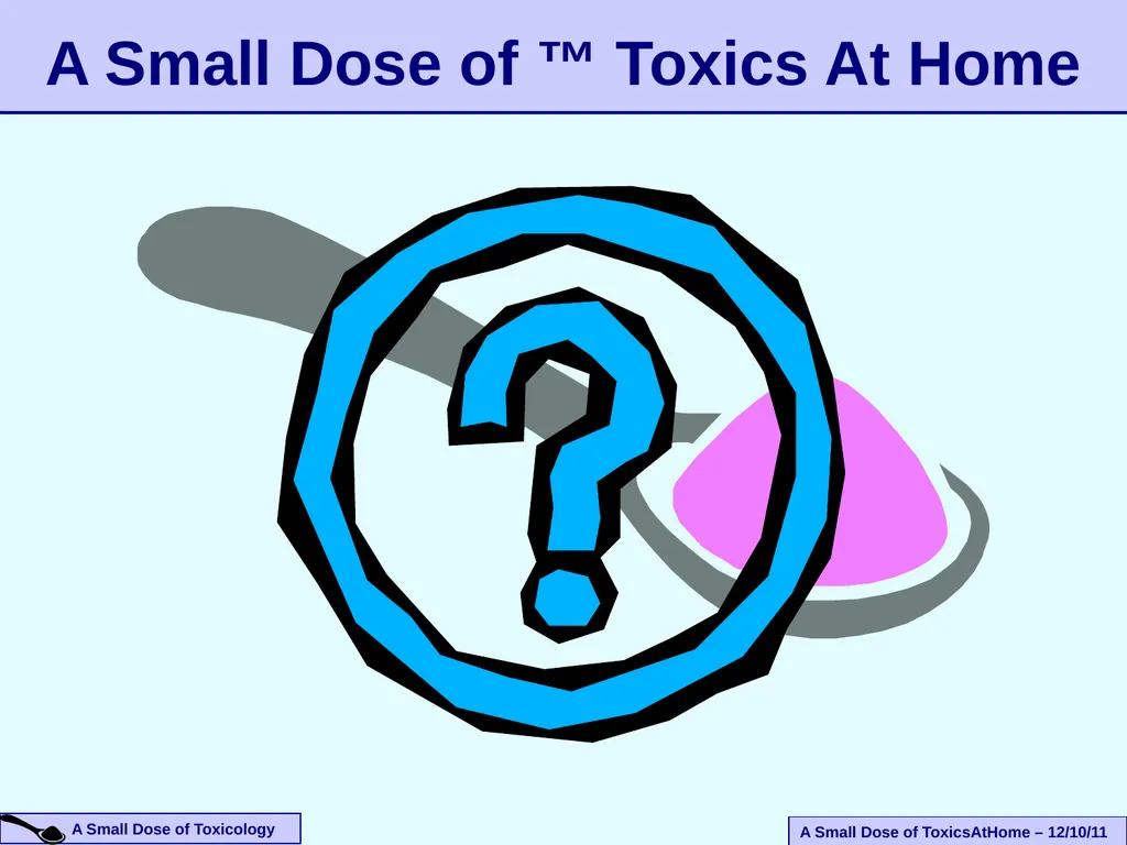 An Introduction To The Health Effects of Toxic - slide 30 of 33