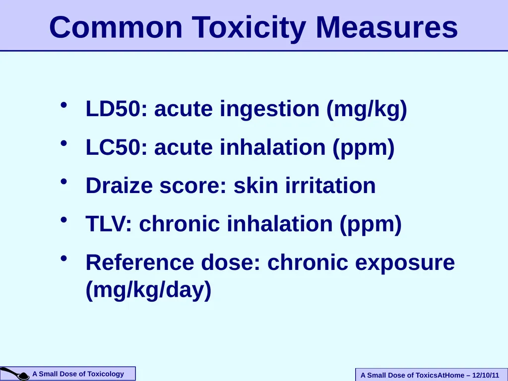 An Introduction To The Health Effects of Toxic - slide 11 of 33