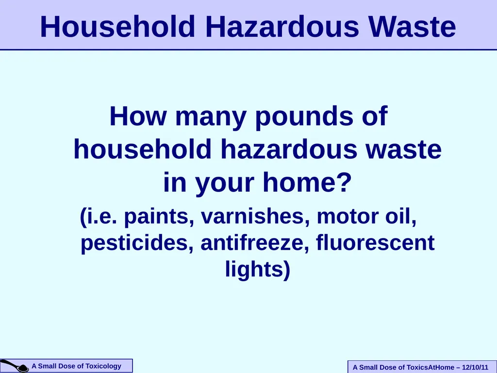 An Introduction To The Health Effects of Toxic - slide 4 of 33
