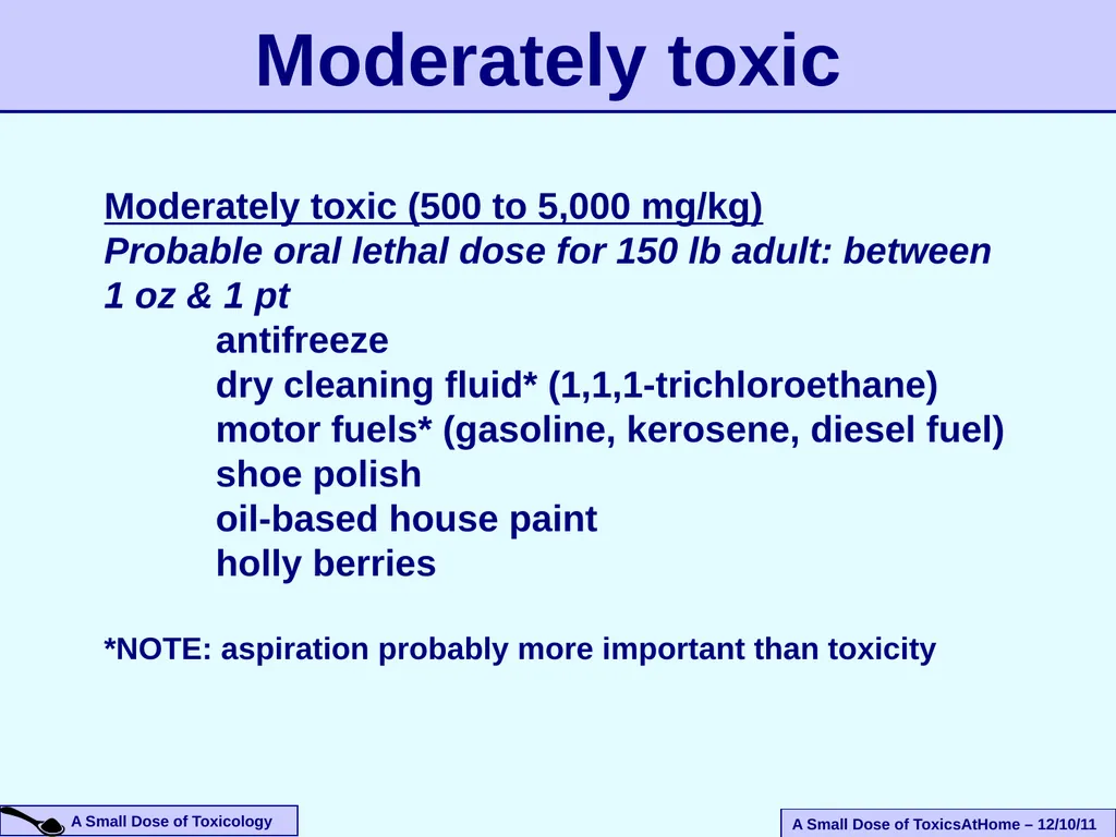 An Introduction To The Health Effects of Toxic - slide 14 of 33