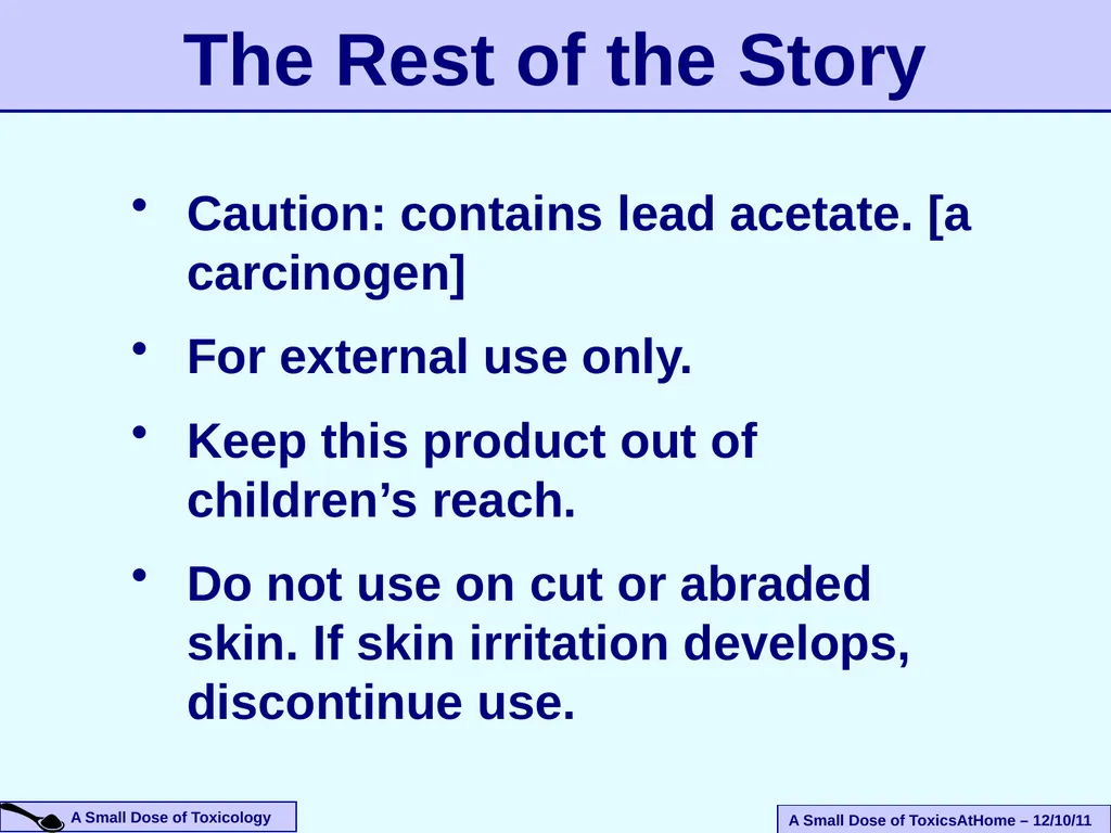 An Introduction To The Health Effects of Toxic - slide 26 of 33