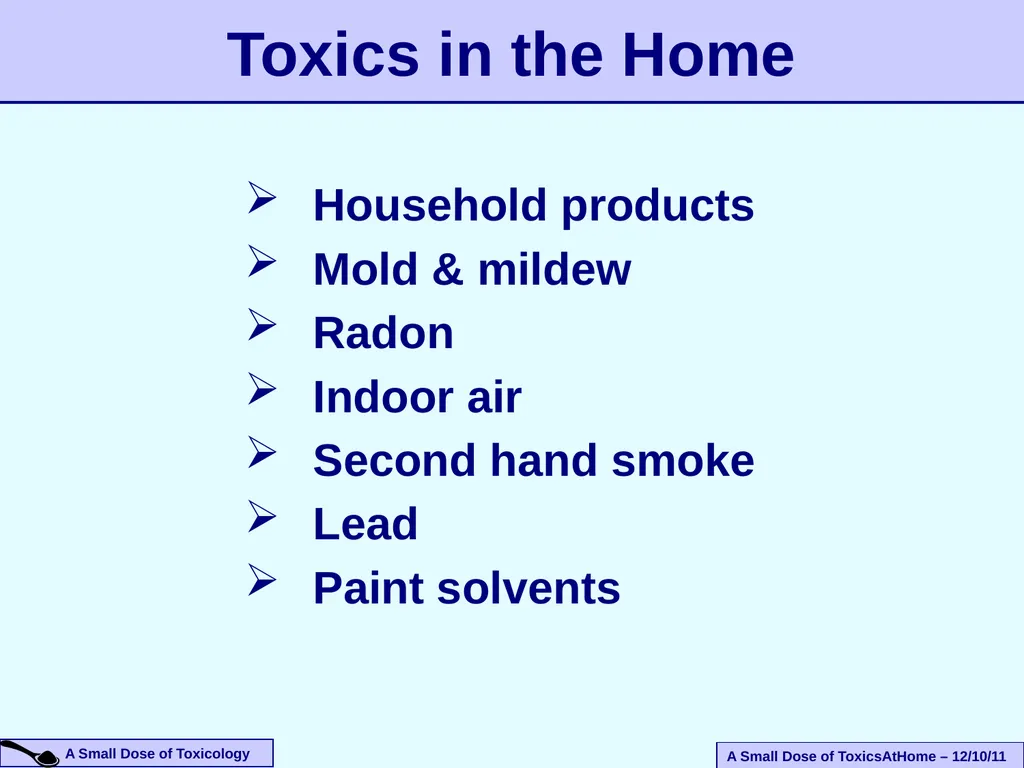An Introduction To The Health Effects of Toxic - slide 3 of 33