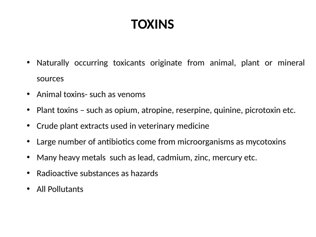 TOXICOLOGY B. Sc. THIRD YEAR PAPER – i - slide 10 of 12