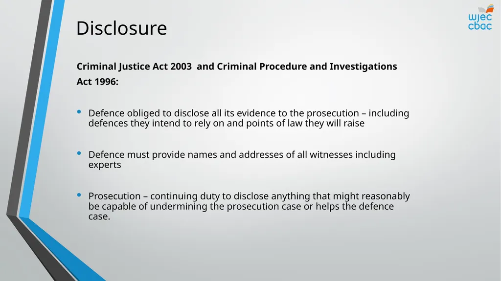 The Criminal Process Criminal Courts Objectives - slide 9 of 15