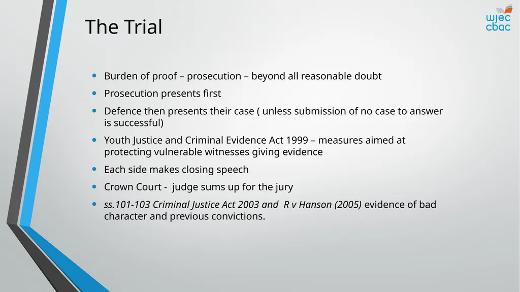 The Criminal Process Criminal Courts Objectives - slide 11 of 15